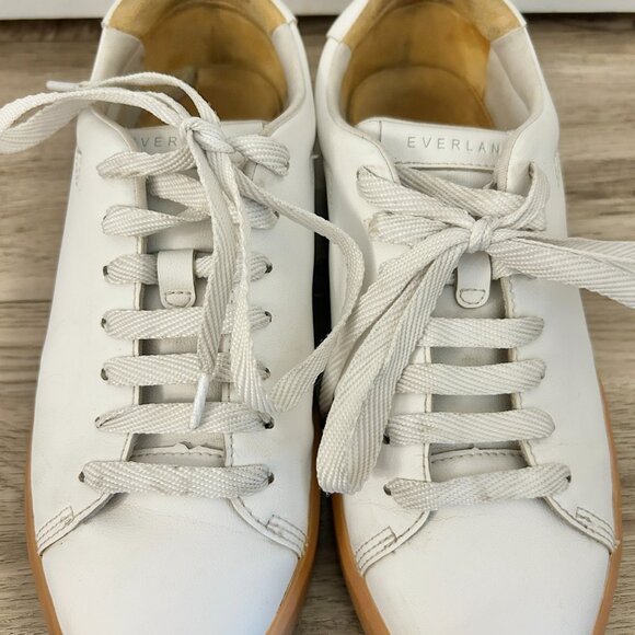 Everlane Releather Tennis Shoes in White Size 6 - Picture 5 of 13
